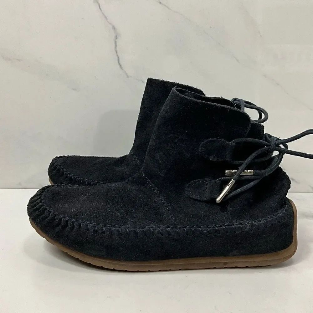 EMU AUSTRALIA Navy Blue Suede Moccasins